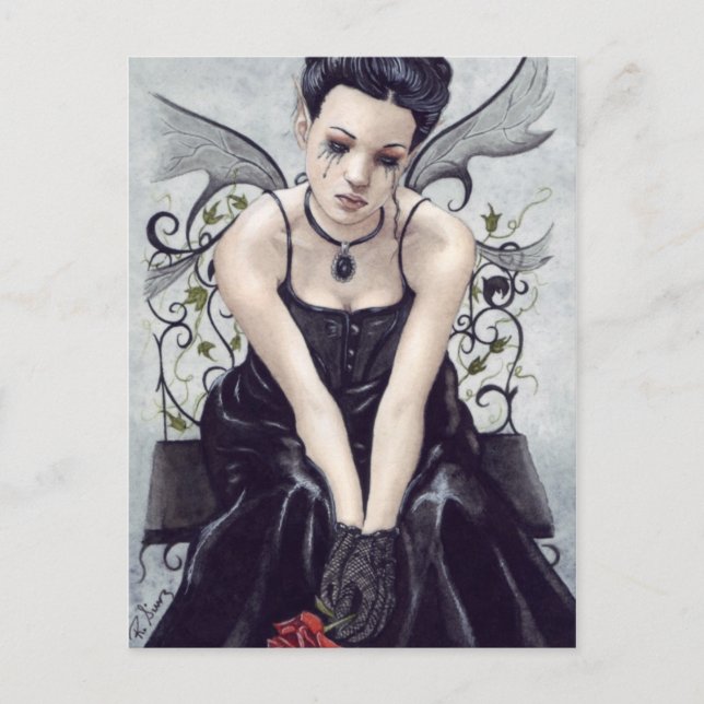 Sad Gothic Victorian Fairy Postcard (Front)