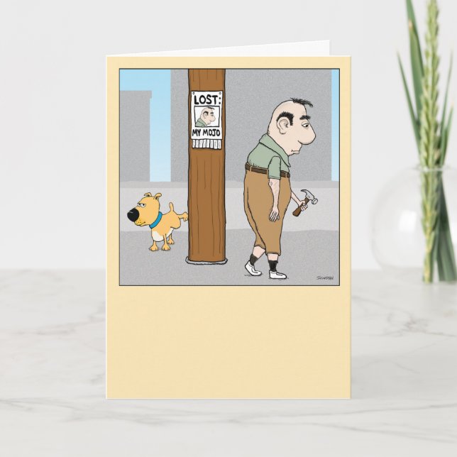 Sad Guy Has Lost His Mojo Funny Birthday Card (Front)