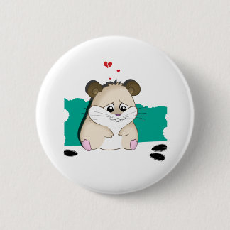sad hamster pinback button