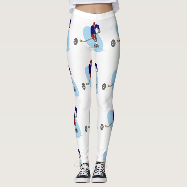 SAD HOCKEY PUCK LEGGINGS (Front)