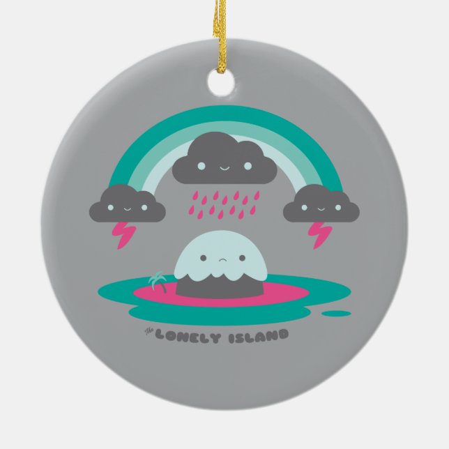 Sad Island 2 Ceramic Ornament (Back)