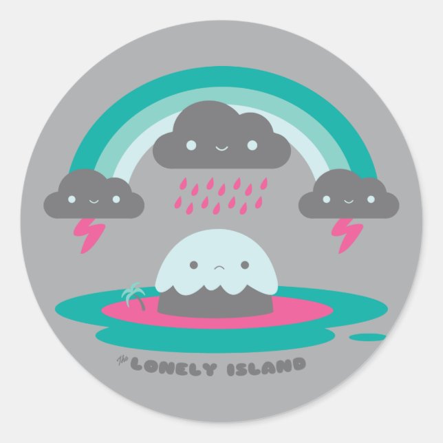 Sad Island 2 Classic Round Sticker (Front)