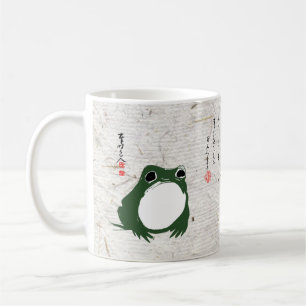 Sad Japanese Frog Toad 19th Century Coffee Mug