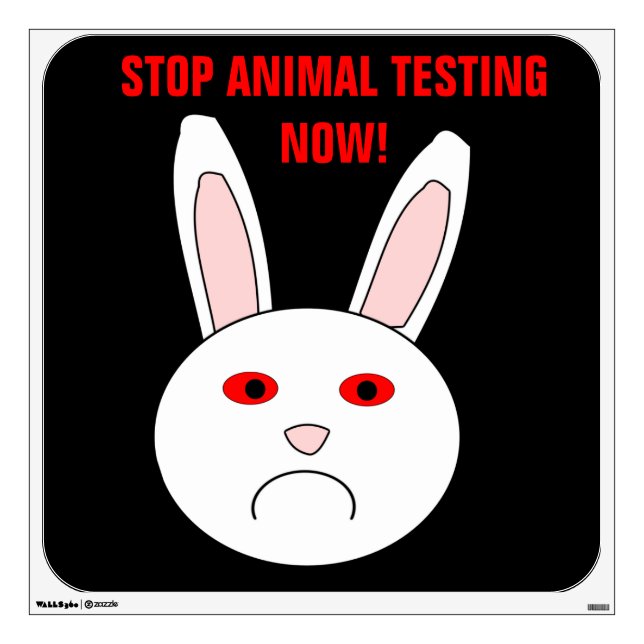 Sad Lab Rabbit Wall Decal (Front)