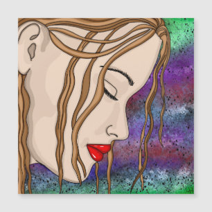 Sad Lady in Deep Thought Digital Art