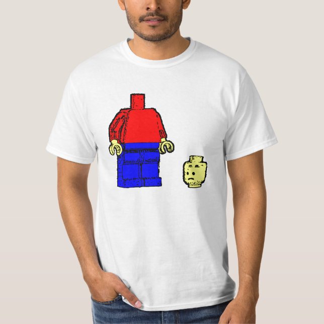 Sad Leggo Man T-Shirt (Front)