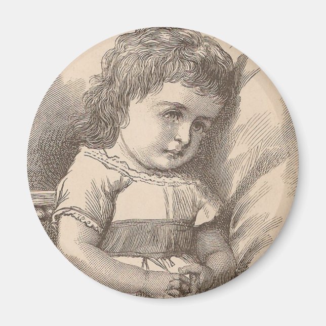 Sad Little Girl Magnet (Front)