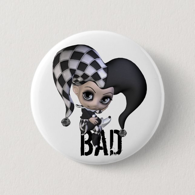 Sad Little Jester Button (Front)