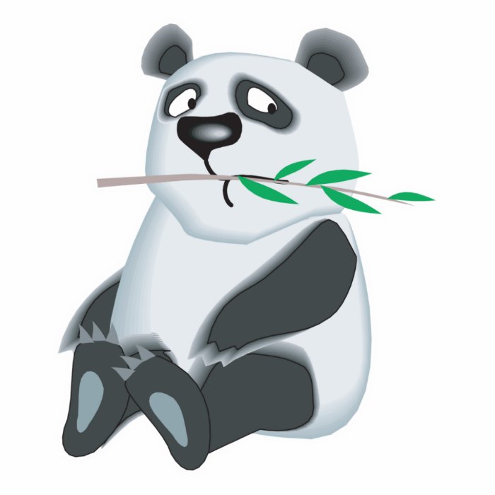 sad little panda bear cut out
