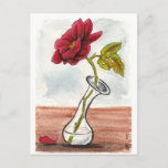 Sad Little Rose Postcard