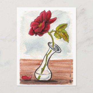 Sad Little Rose Postcard