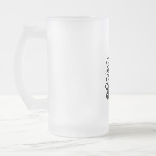 SAD LONELY AND BAD AT MATH FROSTED GLASS BEER MUG