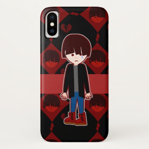 Sad Lonely Emo Boy iPhone XS Case