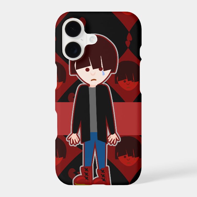 Sad Lonely Emo Boy iPhone Case (Back)