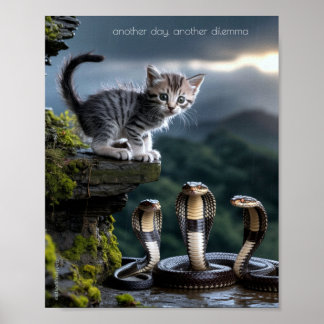 Sad & Lonely Pets Poster Print: Another dilemma