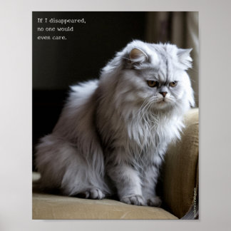 Sad & Lonely Pets Poster Print: If I Disappeared