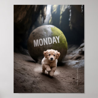 Sad & Lonely Pets Poster Print: Monday