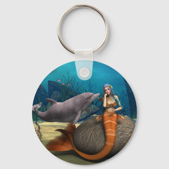 Sad Mermaid Keychain (Front)