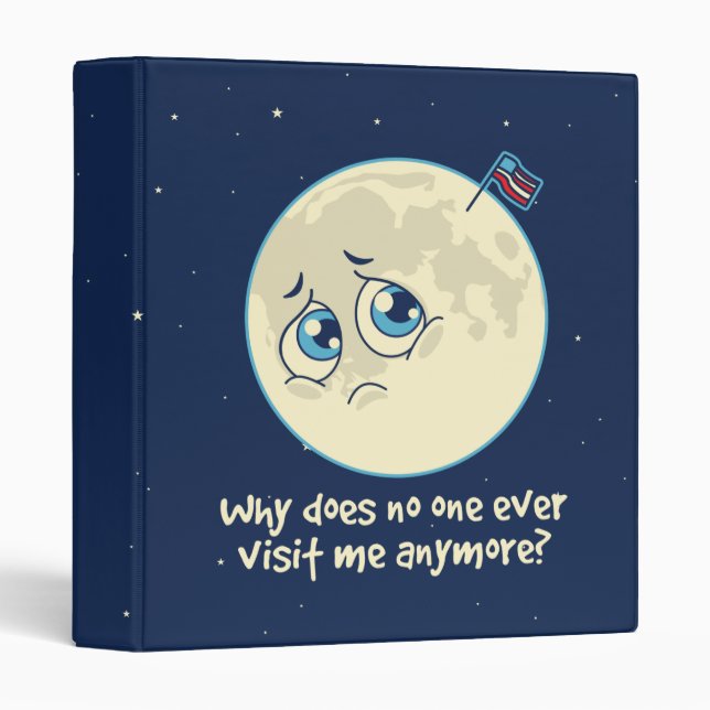 Sad Moon 3 Ring Binder (Front/Spine)