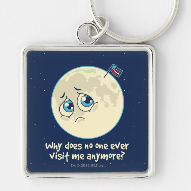 Sad Moon Keychain (Front)