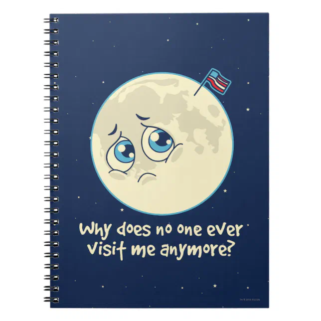 Sad Moon Notebook | Zazzle