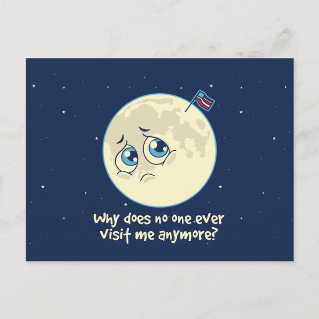 Sad Moon Postcard (Front)