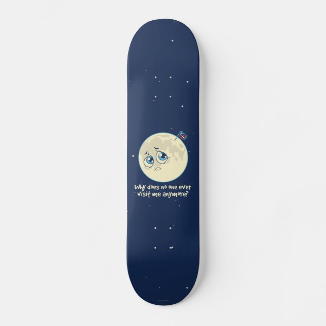 Sad Moon Skateboard Deck (Front)