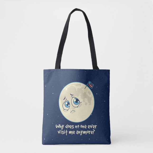 Sad Moon Tote Bag (Front)