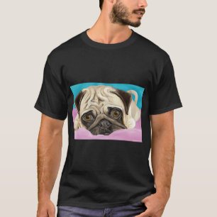 Sad Mops King Dog Lover Retro T-Shirt