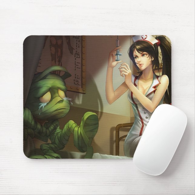 Sad Mummy Gaming Mousepad | Customizable Mousepad (With Mouse)
