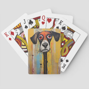 Sad Mutt Large Eyes Painted Poker Cards