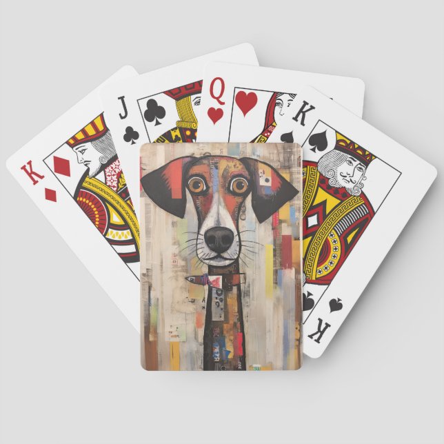 Sad Mutt Large Eyes Painted  Poker Cards (Back)