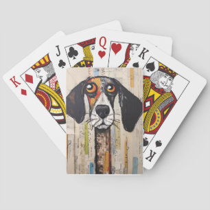 Sad Mutt Large Eyes Painted Poker Cards