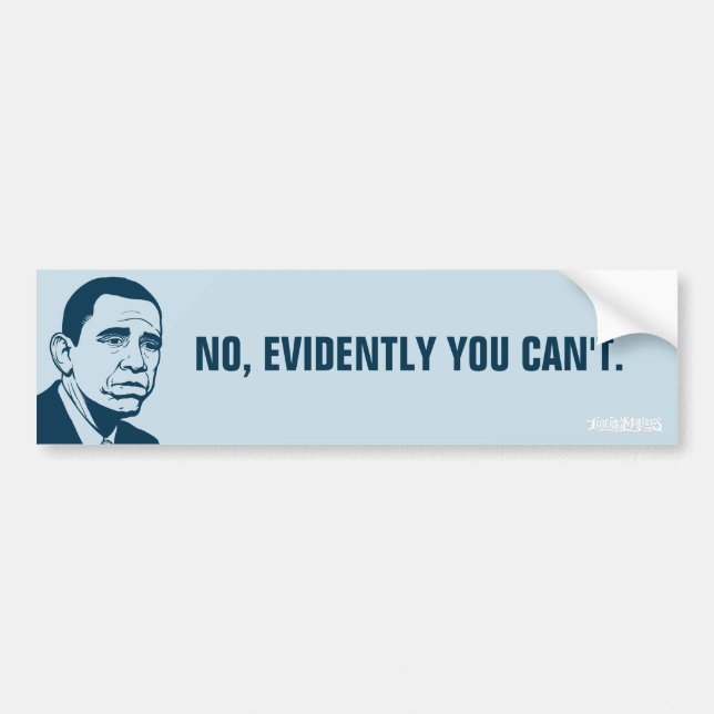 Sad Obama Customizable Bumper Sticker (Front)