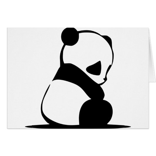 Sad Panda - Cute Baby Panda Bear Cards (Front Horizontal)