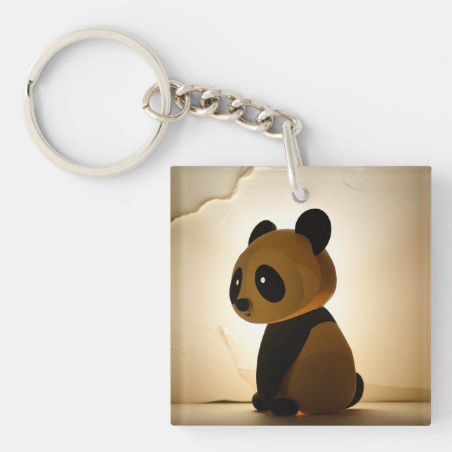 Sad Panda Keychain (Front)