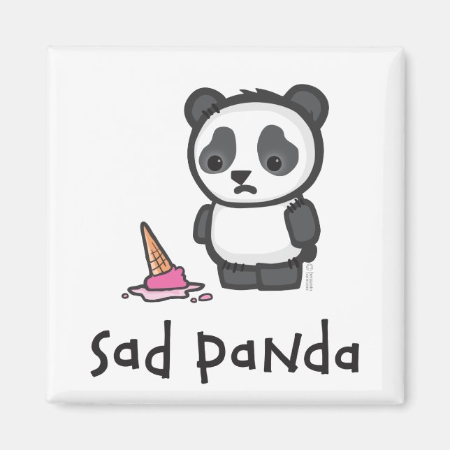 Sad Panda magnet (Front)