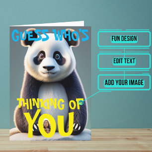 Sad Panda Thinking of You Card