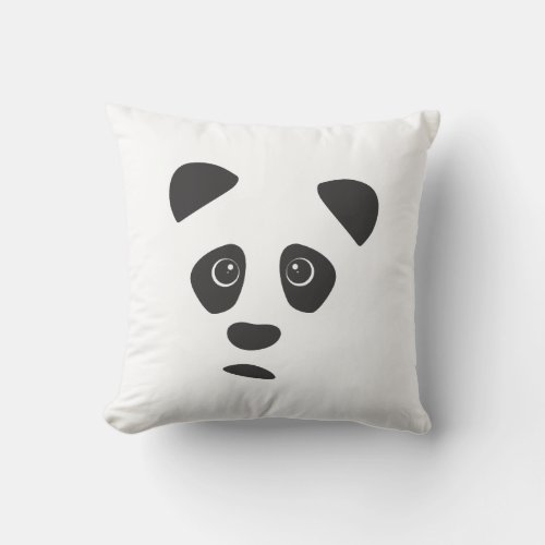 Sad Panda Throw Pillow
