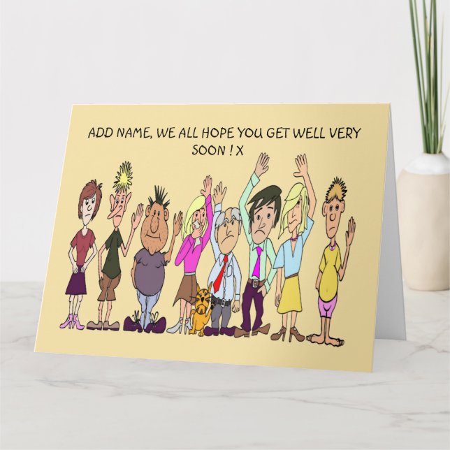 Sad people hoping someone gets well card (Front)