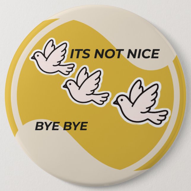 sad pigeon  button (Front)