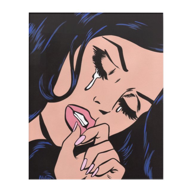 Sad Pop Art Crying Girl (Front)