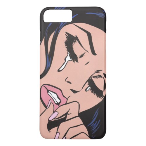 Sad Pop Art Crying Girl iPhone 8 Plus7 Plus Case