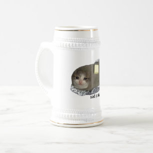 Sad Potato Cat Beer Stein