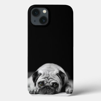 Sad Pug Iphone 13 Case by Wilderzoo at Zazzle