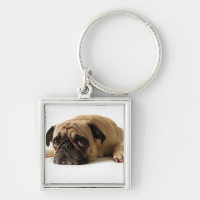 Sad Pug Keychain (Front)