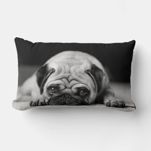 Sad Pug Lumbar Pillow