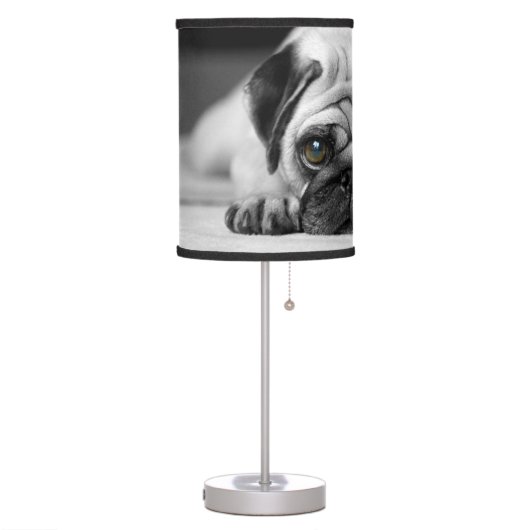 Sad Pug Table Lamp (Left)