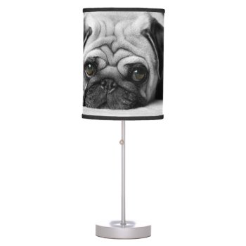 Sad Pug Table Lamp by Wilderzoo at Zazzle