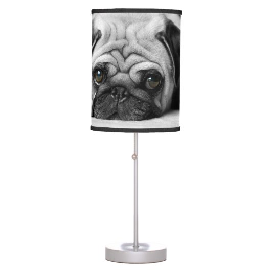 Sad Pug Table Lamp (Front)